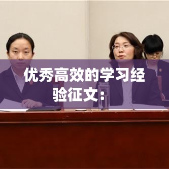 優(yōu)秀高效的學習經(jīng)驗征文： 