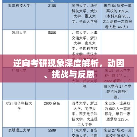 逆向考研現(xiàn)象深度解析，動(dòng)因、挑戰(zhàn)與反思