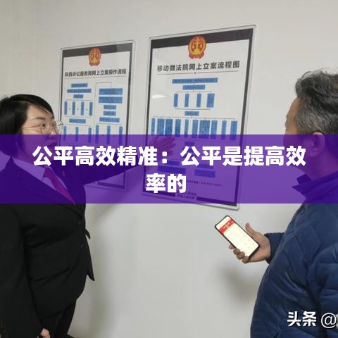 公平高效精準(zhǔn)：公平是提高效率的 