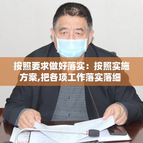 按照要求做好落實：按照實施方案,把各項工作落實落細 