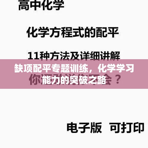 缺項配平專題訓(xùn)練，化學(xué)學(xué)習(xí)能力的突破之路