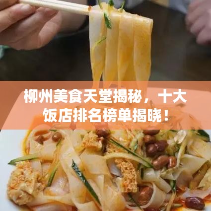 柳州美食天堂揭秘，十大飯店排名榜單揭曉！