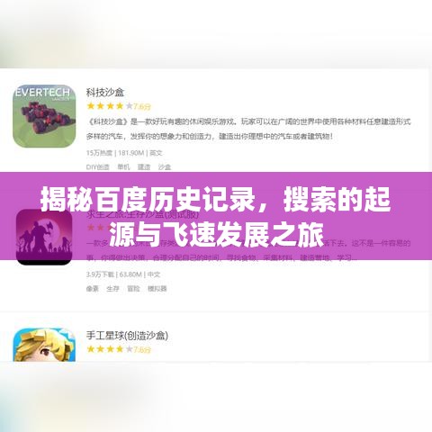 揭秘百度歷史記錄，搜索的起源與飛速發(fā)展之旅